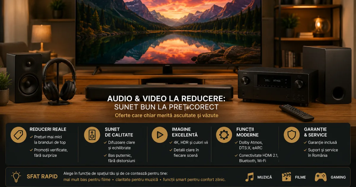Audio & Video la reducere: sunet bun la preț corect
