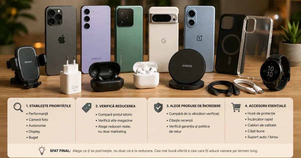Telefoane și accesorii la reducere: ghid de cumpărare